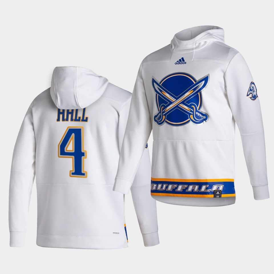 Men Buffalo Sabres 4 Hhll White NHL 2021 Adidas Pullover Hoodie Jersey